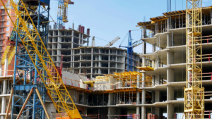 Canteiro de obras de prédios