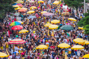 Bloco de rua no carnaval