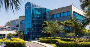Fachada de prédio da Blau