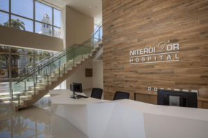 Hospital Niterói D'Or, um dos hospitais da Rede D'Or.