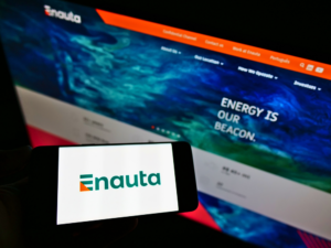 Marca da Enauta em tela de celular