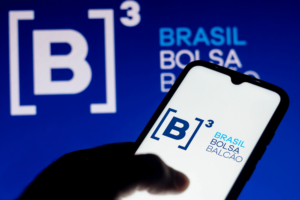 Ilustração com logotipo da B3