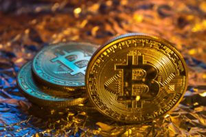 Ilustração de criptomoeda Bitcoin