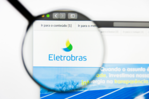 Logo Eletrobras visto por uma lupa para matéria sobre fundo FMP-FGTS