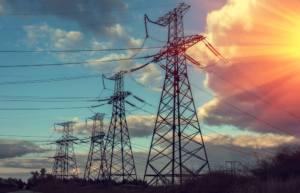 linhas de transmissão de eletricidade de alta tensão
