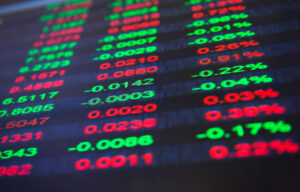 Telão mostra cotações do mercado