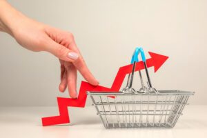 carrinho de compras para matéria sobre ações que oferecem proteção contra alta da inflação
