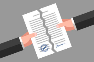 Ilustração de contrato cancelado