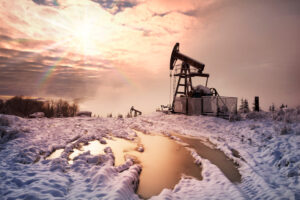 poço de extração de petróleo