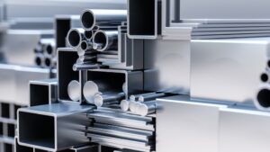 imagem com tubos, canos e outros materiais feitos de alumínio