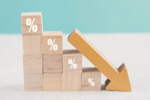 Blocos indicando queda das taxas